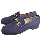 Gucci Vintage Loafers Moccasins Denim Horsebit — view 2