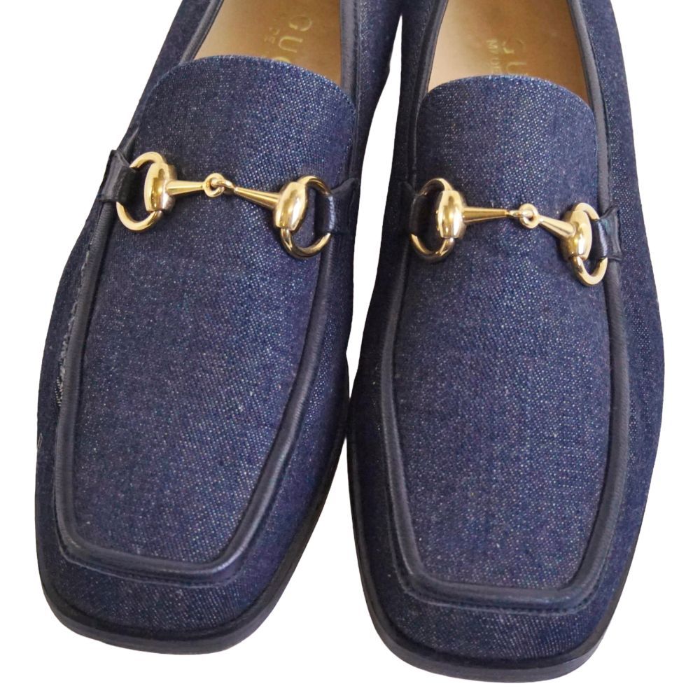 Gucci Vintage Loafers Moccasins Denim Horsebit — view 3