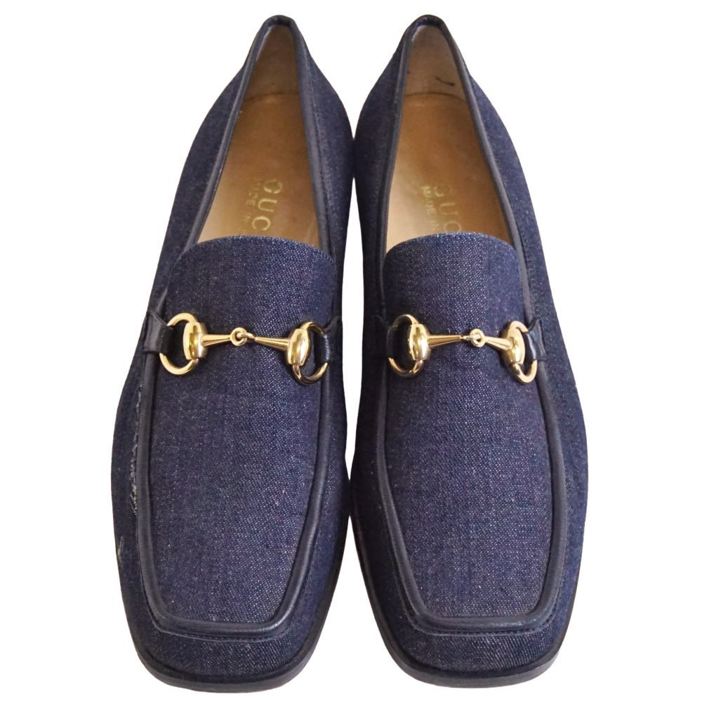 Gucci Vintage Loafers Moccasins Denim Horsebit — view 4