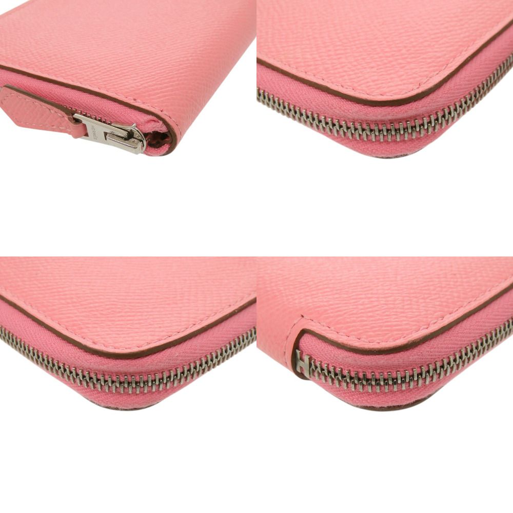 Hermes Azap Mini Veau Epsom Rose Confetti Silver Coin Case Wallet — view 3