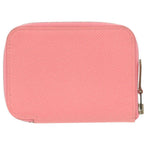 Hermes Azap Mini Veau Epsom Rose Confetti Silver Coin Case Wallet — view 2
