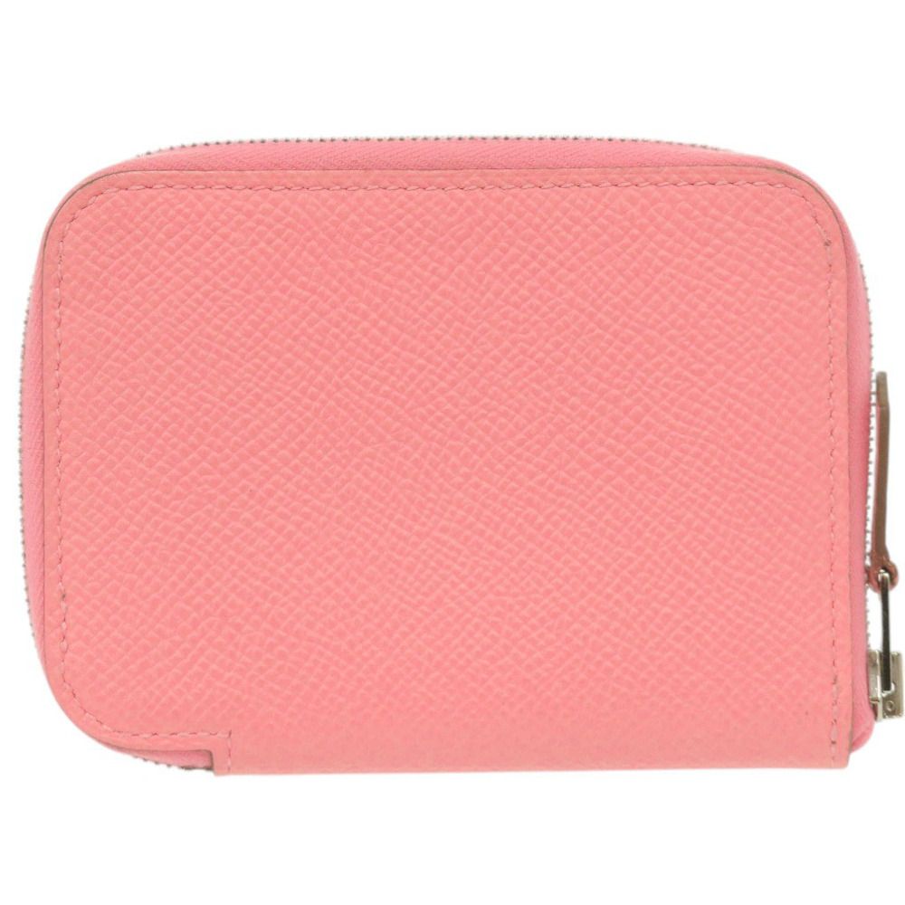 Hermes Azap Mini Veau Epsom Rose Confetti Silver Coin Case Wallet — view 2