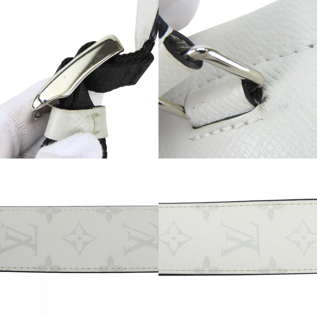 Louis Vuitton Shoulder Bag Flap Messenger Taiga Monogram Antarctica Gray — view 5