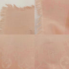 Louis Vuitton Monogram Shawl Large Silk Wool Pink Beige Scarf — view 5