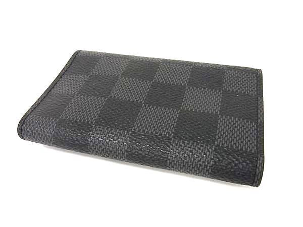 Louis Vuitton Key Case Multicles 6 Black Damier Graphite Canvas Leather 6 Rows — view 2