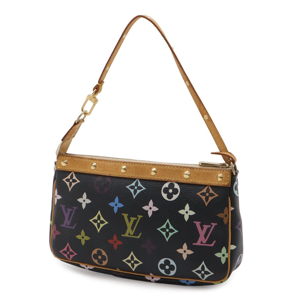 Louis Vuitton Monogram Multicolor Pochette Pouch Noir Black — view 2