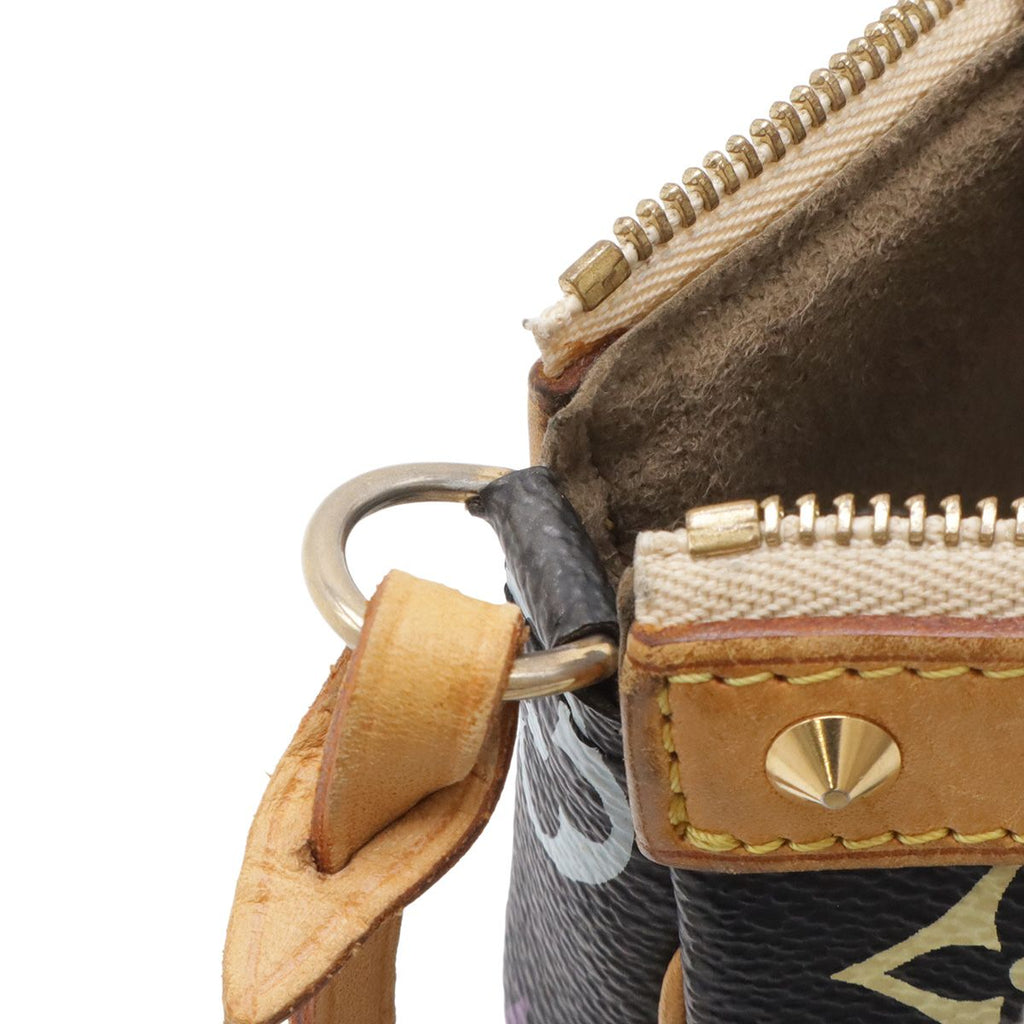 Louis Vuitton Monogram Multicolor Pochette Pouch Noir Black — view 9