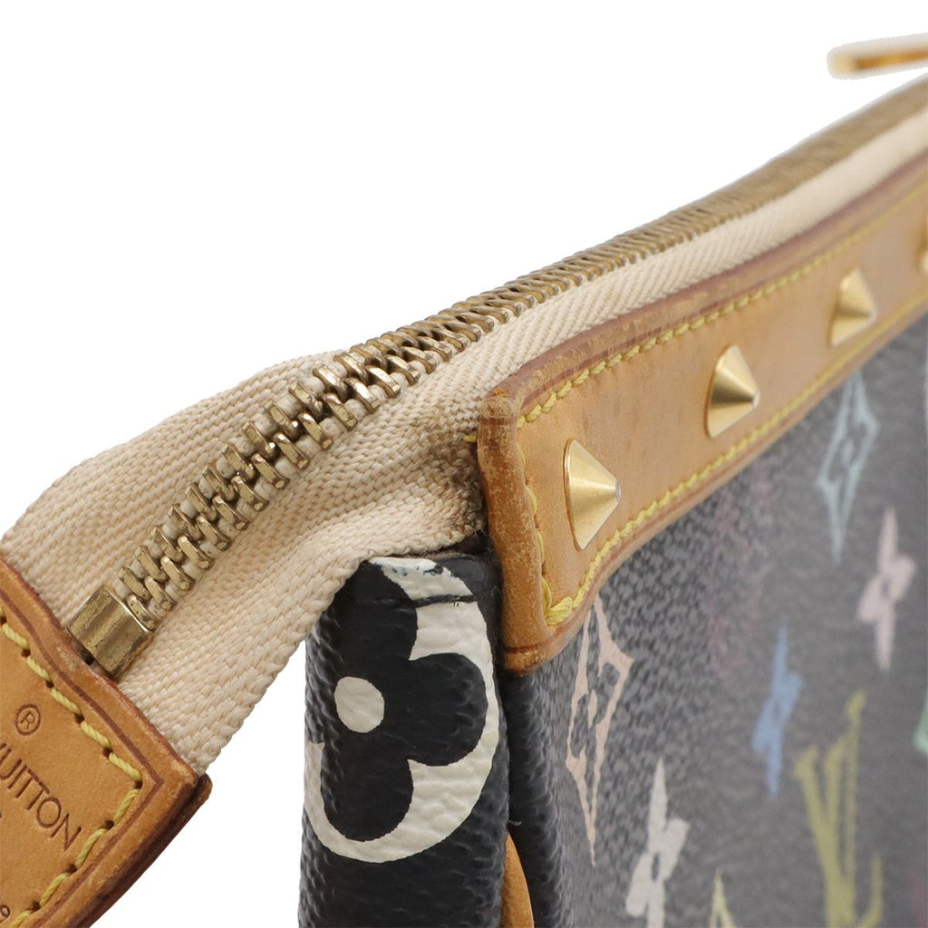 Louis Vuitton Monogram Multicolor Pochette Pouch Noir Black — view 5
