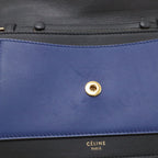 Celine Pocket Large Flap Chain Wallet Shoulder Bag 2-Way Clutch Leather Black — view 9