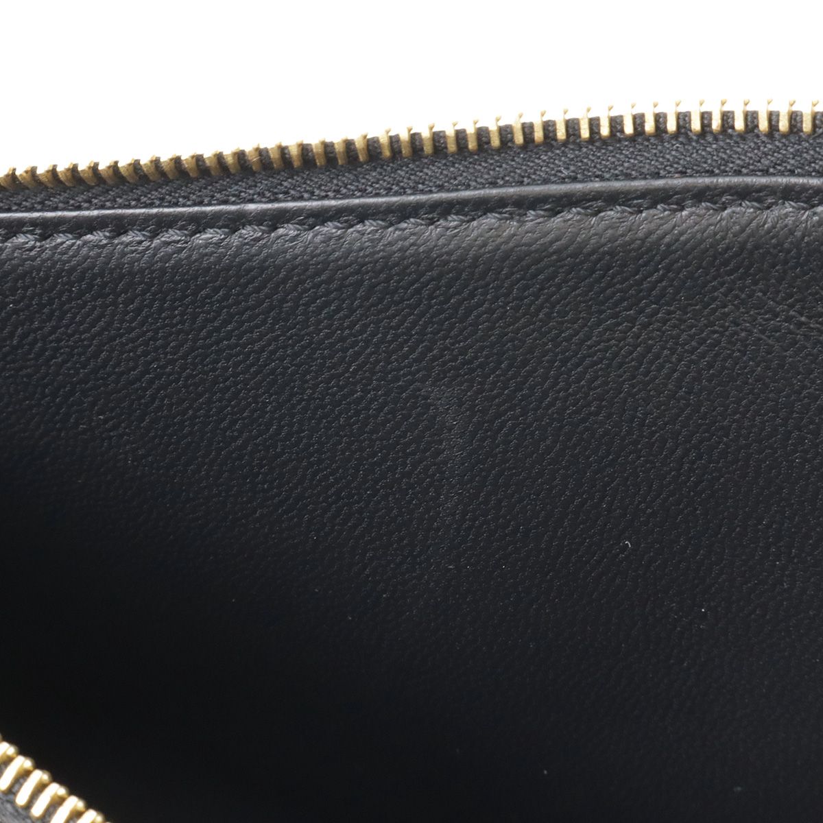 Celine Pocket Large Flap Chain Wallet Shoulder Bag 2-Way Clutch Leather Black — view 8