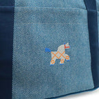 Hermes Animo Natte Mother's Tote Shoulder Bag Horse Wool Blue Pants Diaper — view 8