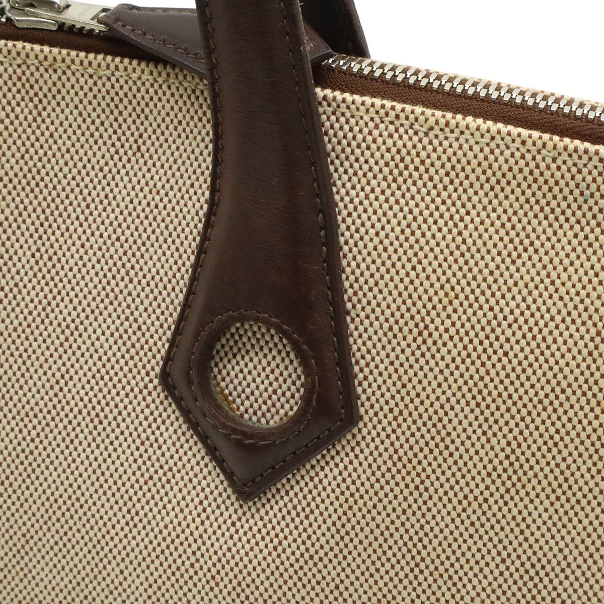Hermes Sac Eve Mm Tote Canvas Leather Navy Silver Mark — view 8