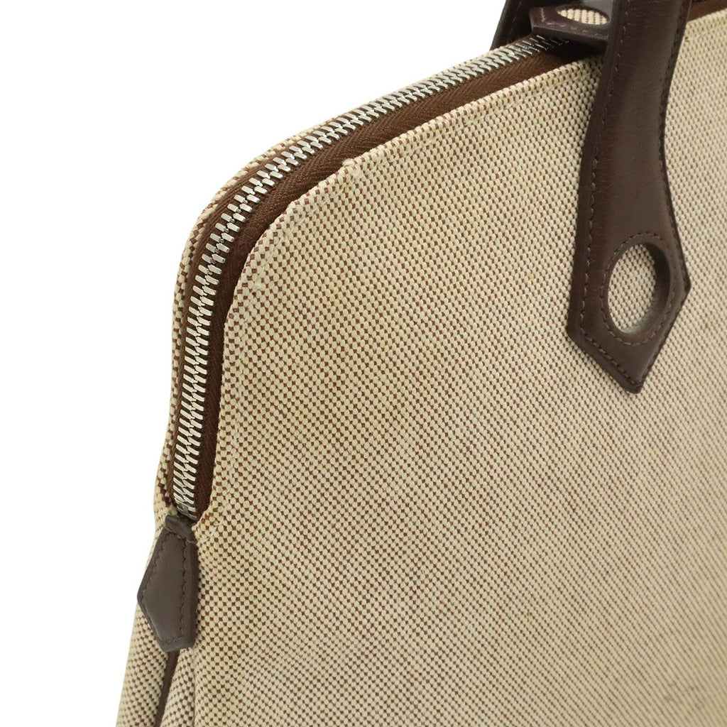 Hermes Sac Eve Mm Tote Canvas Leather Navy Silver Mark — view 7