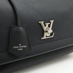 Louis Vuitton Lockme Cartable 2-Way Shoulder Bag Soft Calf Leather Noir Black — view 9