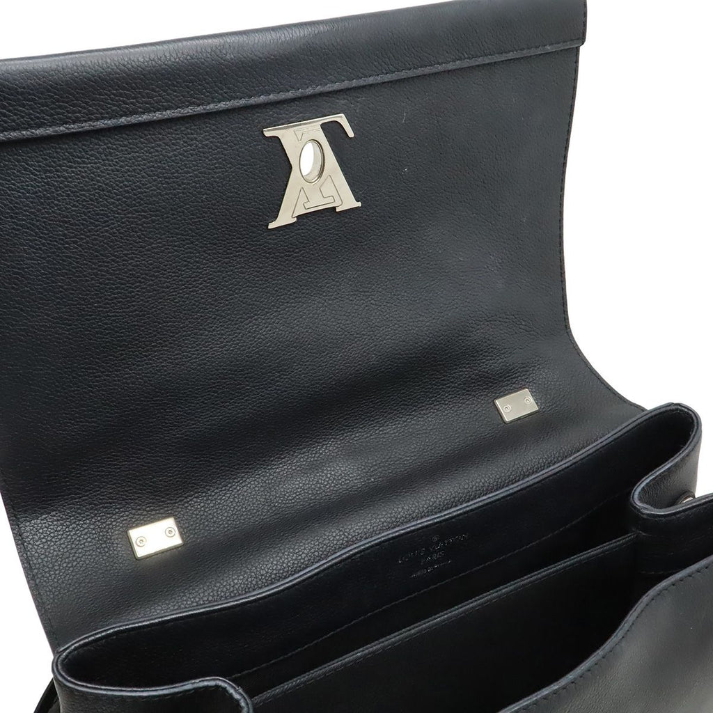 Louis Vuitton Lockme Cartable 2-Way Shoulder Bag Soft Calf Leather Noir Black — view 7