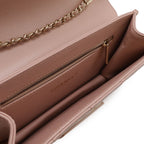 Chanel Beauty Lock Quilted CC Logo Flap Chain Shoulder Bag Leather Pink Gold — view 6