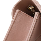 Chanel Beauty Lock Quilted CC Logo Flap Chain Shoulder Bag Leather Pink Gold — view 4
