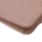 Chanel Beauty Lock Quilted CC Logo Flap Chain Shoulder Bag Leather Pink Gold — view 3