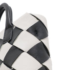 Bottega Veneta Charm Key Holder Mini Pouch Leather White Black — view 5
