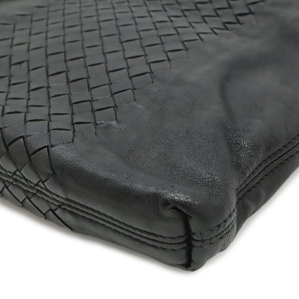 Bottega Veneta Intrecciato Shoulder Bag Crossbody Leather Black — view 3