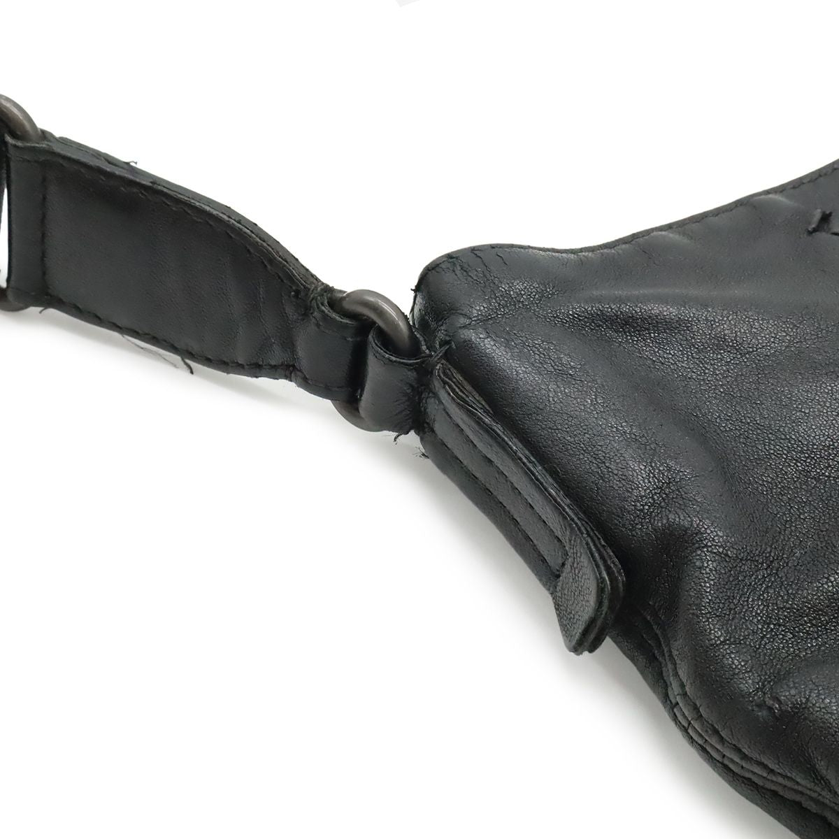 Bottega Veneta Intrecciato Shoulder Bag Crossbody Leather Black — view 8