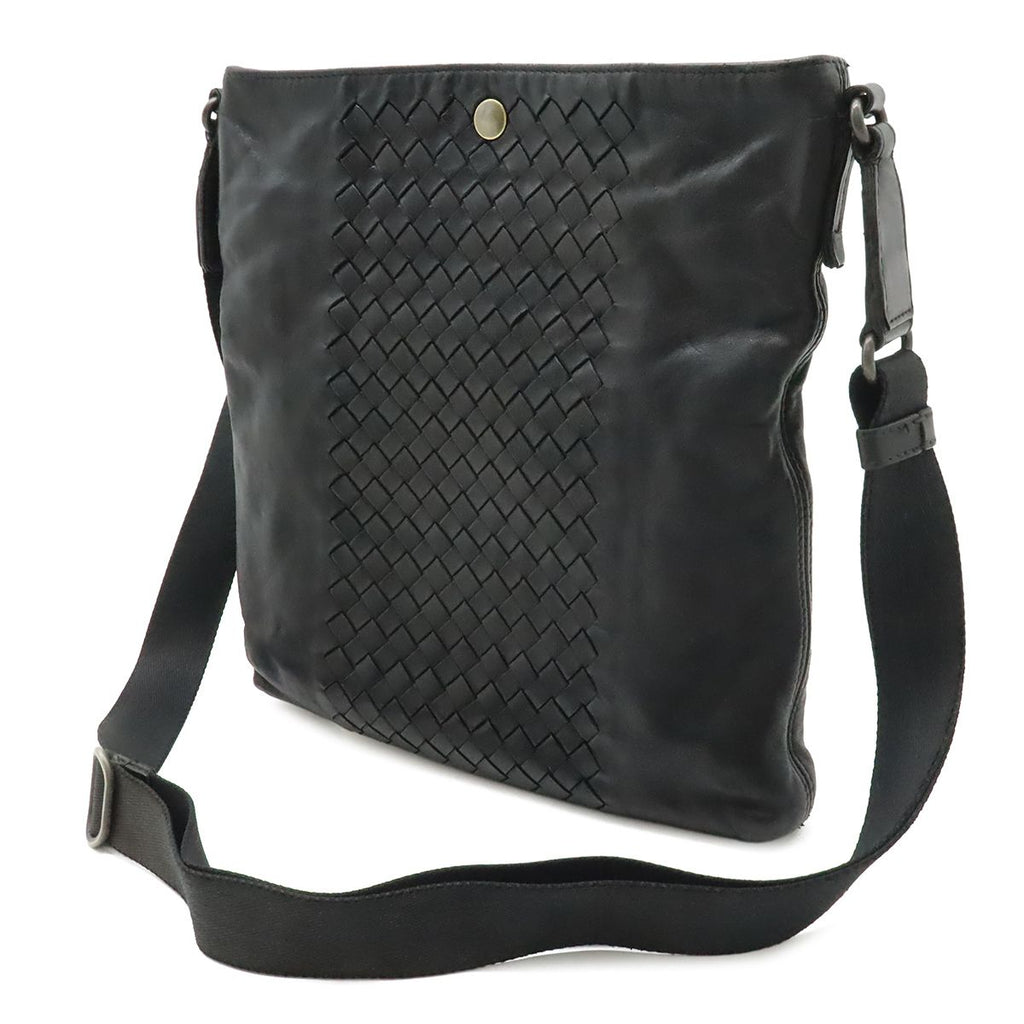 Bottega Veneta Intrecciato Shoulder Bag Crossbody Leather Black — view 2