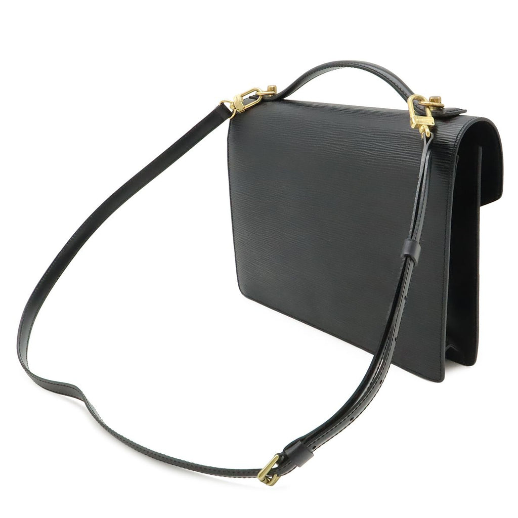 Louis Vuitton Epi Monceau Second 2-Way Shoulder Bag Noir Black Gold — view 2
