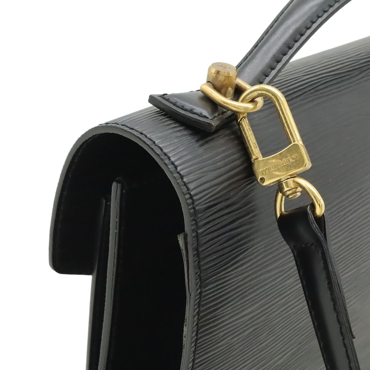 Louis Vuitton Epi Monceau Second 2-Way Shoulder Bag Noir Black Gold — view 4