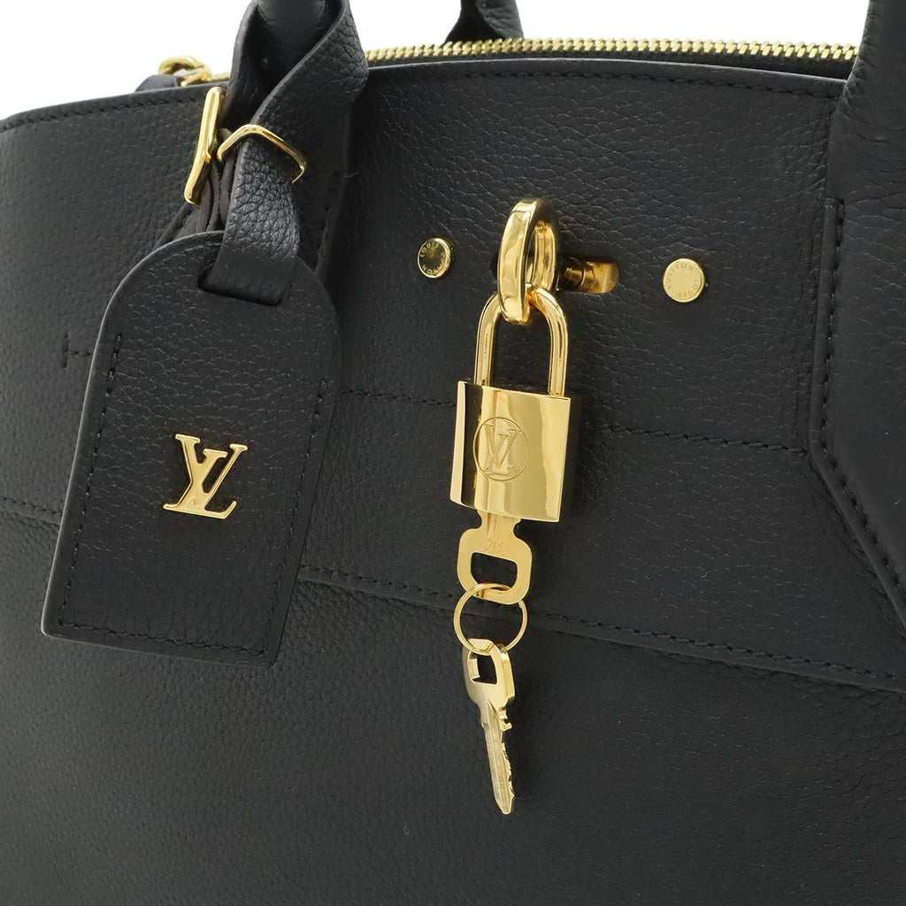 Louis Vuitton City Steamer Mm 2-Way Shoulder Bag Taurillon Leather Noir Black — view 9