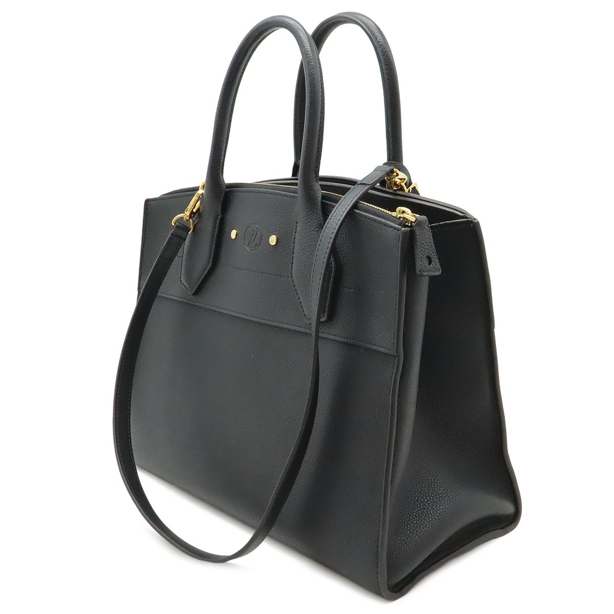 Louis Vuitton City Steamer Mm 2-Way Shoulder Bag Taurillon Leather Noir Black — view 2