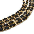 Chanel Quilted CC Logo Belt Bag Chain Pouch Caviar Leather Black Gold — view 5
