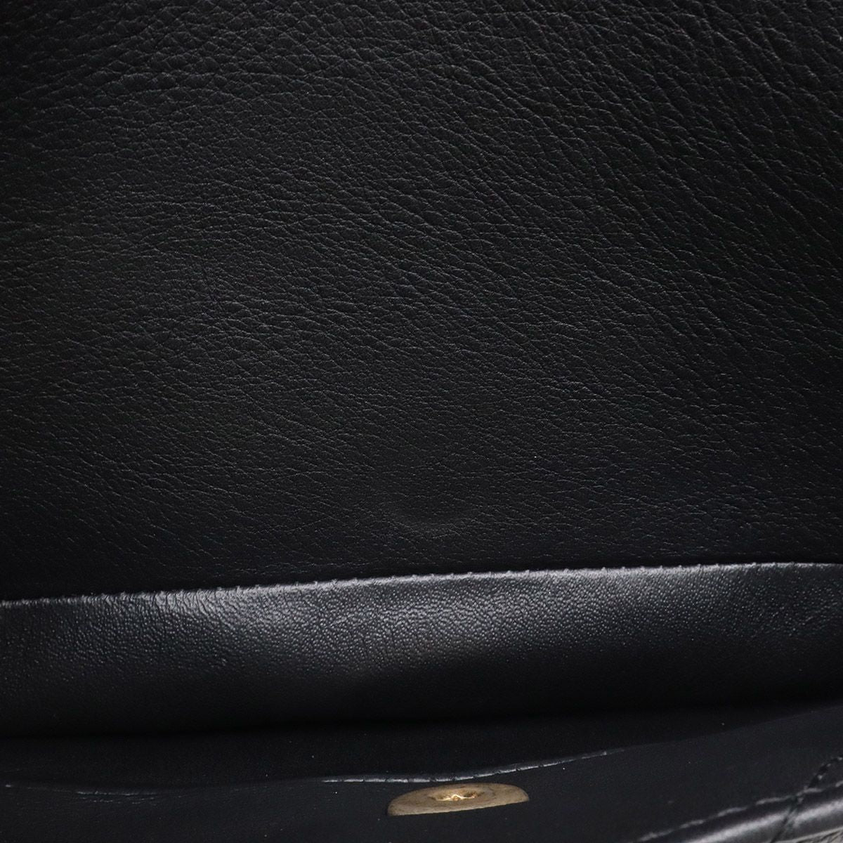 Chanel Quilted Stitch Top Handle 2-Way Chain Shoulder Bag Leather Black Gold — view 8