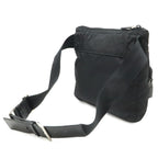Prada Triangle Logo Belt Bag Waist Pouch Bag Nylon Leather Nero Black Silver — view 2