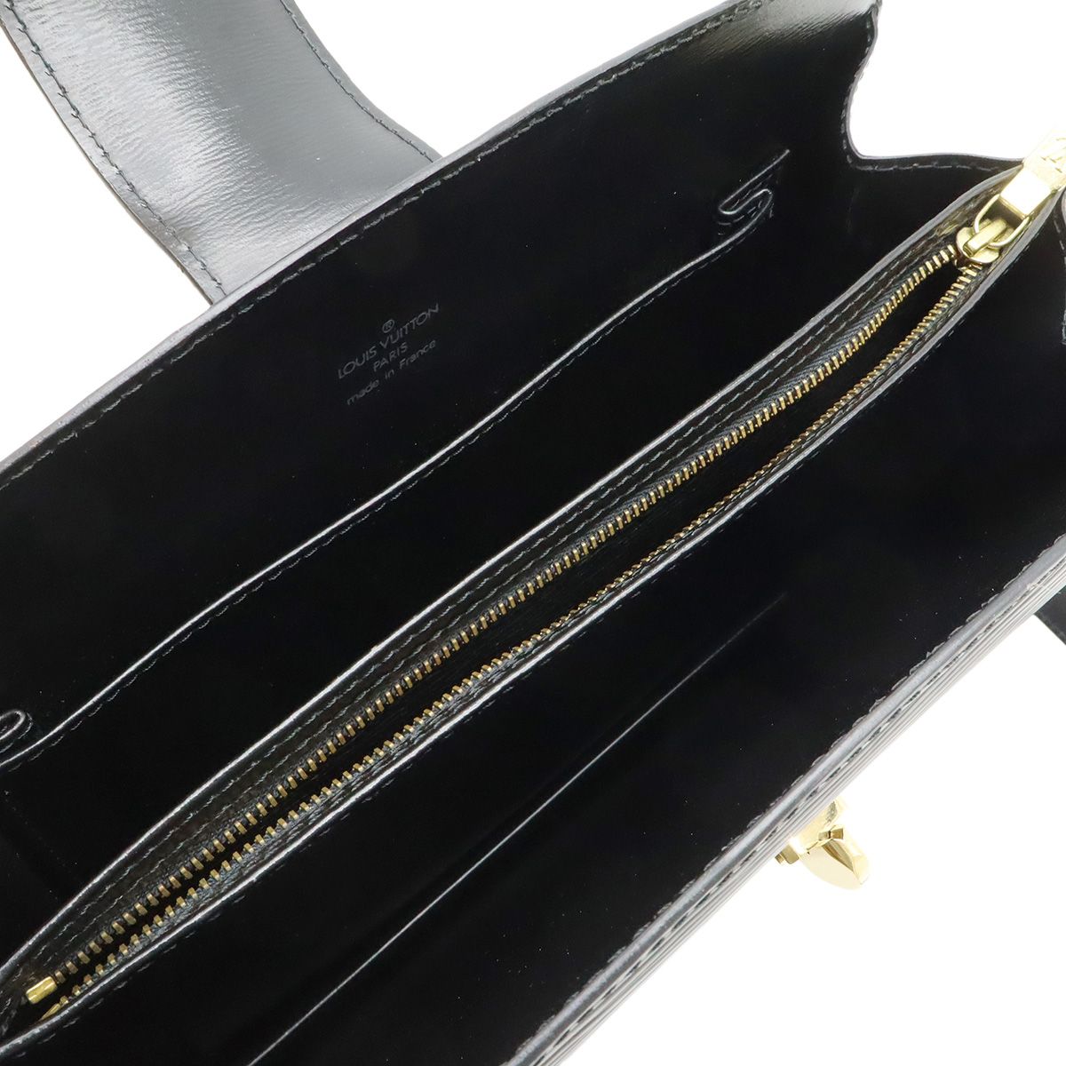 Louis Vuitton Epi Capuchin Shoulder Bag Crossbody Noir Black Gold — view 7