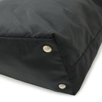 Prada Triangle Logo Tote Large Shoulder Bag Nylon Enamel Leather Nero Black — view 3