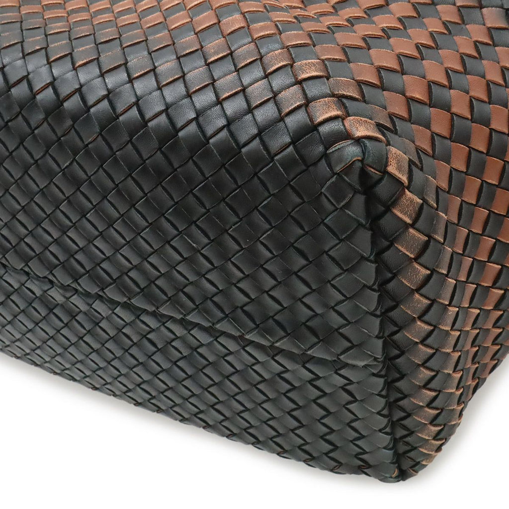 Bottega Veneta Intrecciato Gradient Cover GM Tote Leather Black Brown Limited — view 3