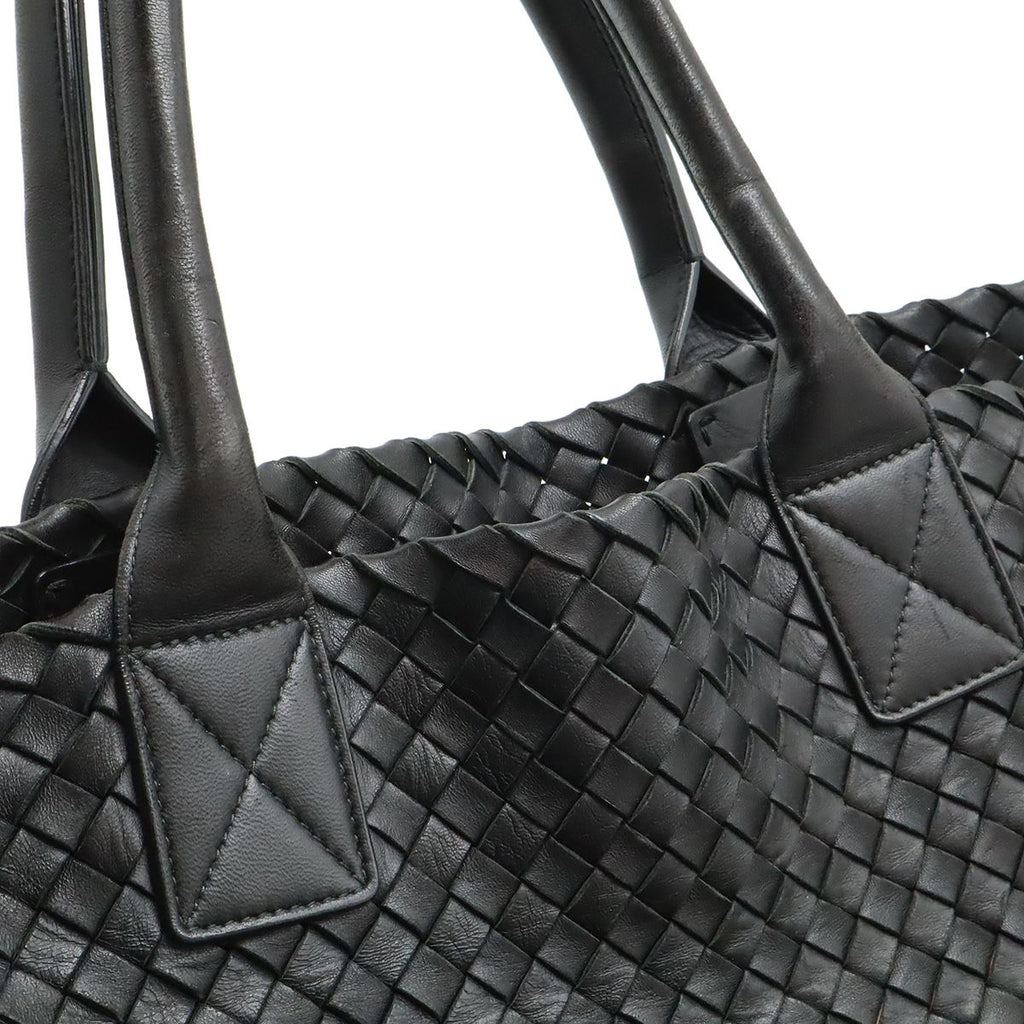 Bottega Veneta Intrecciato Gradient Cover GM Tote Leather Black Brown Limited — view 7