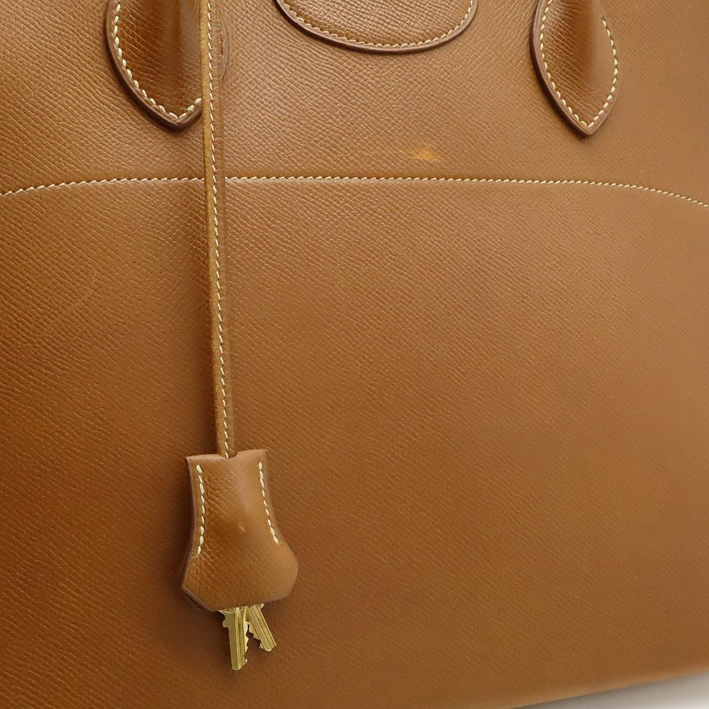 Hermes Bolide 35 2-Way Shoulder Bag Courchevel Brown Gold — view 9