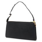 Louis Vuitton Epi Pochette Pouch Handbag Noir Black Gold — view 2