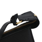 Louis Vuitton Epi Pochette Pouch Handbag Noir Black Gold — view 6