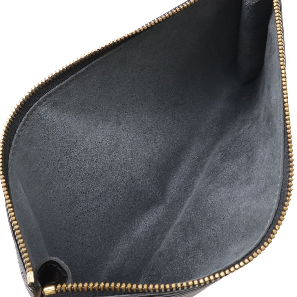 Louis Vuitton Epi Pochette Pouch Handbag Noir Black Gold — view 7
