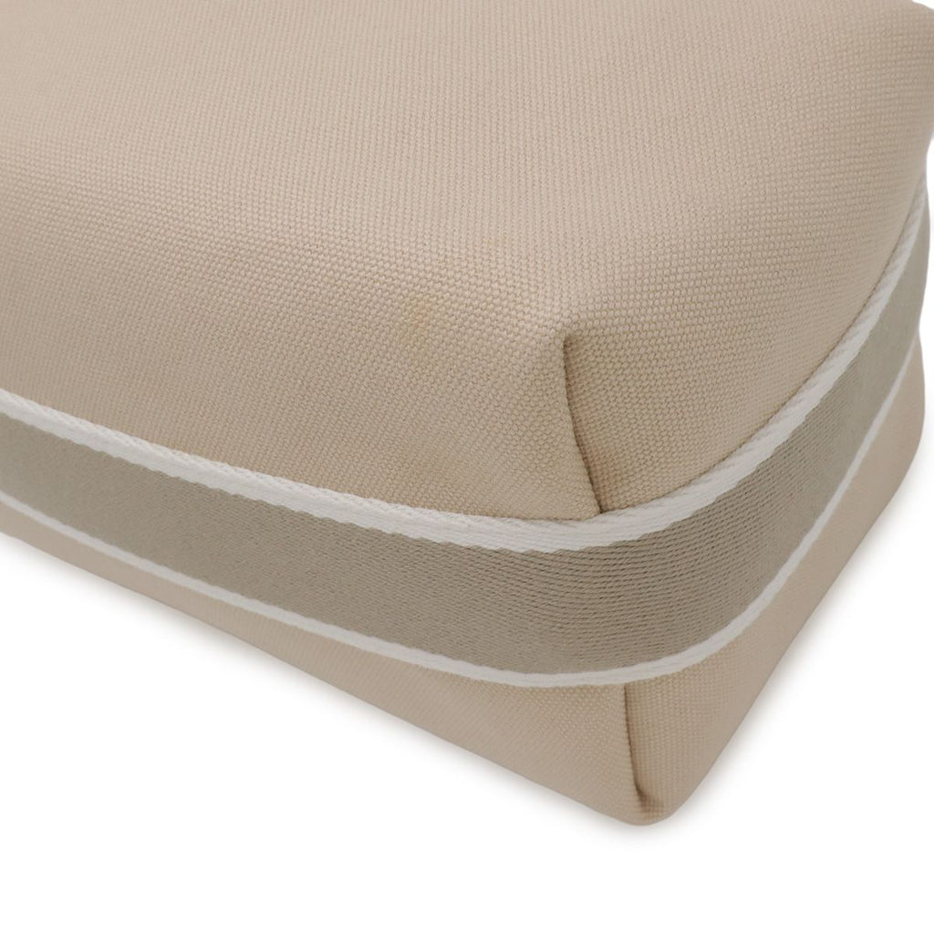 Hermes Bride-a-Brac PM Bath Pouch Cosmetic Handbag Canvas Natural Beige — view 3