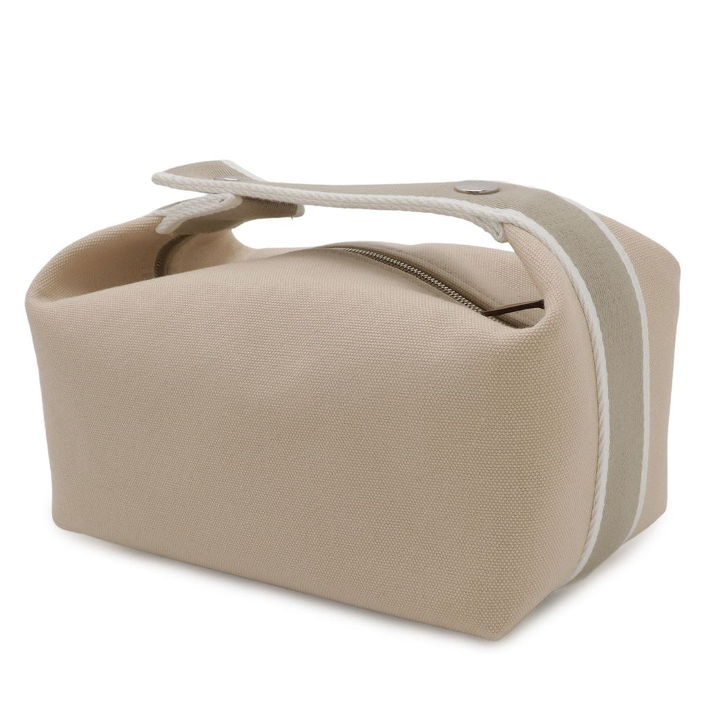 Hermes Bride-a-Brac PM Bath Pouch Cosmetic Handbag Canvas Natural Beige — view 2