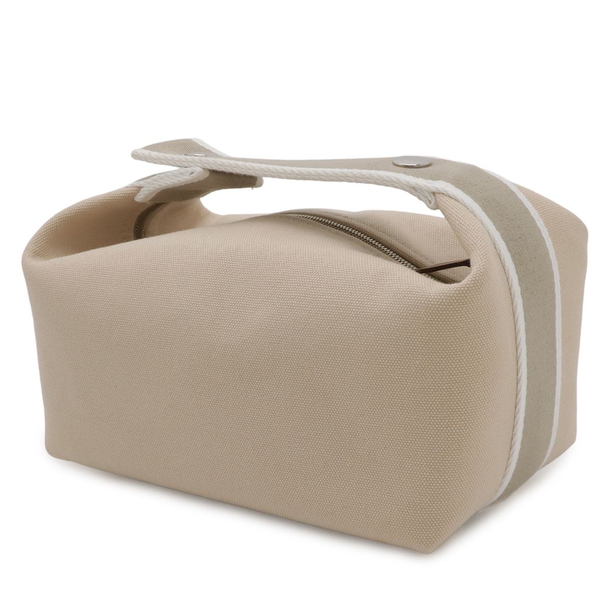 Hermes Bride-a-Brac PM Bath Pouch Cosmetic Handbag Canvas Natural Beige — view 2