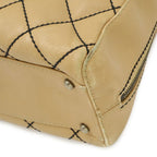 Chanel Wild Stitch Mini Boston Bag Leather Beige Gold Pouch Out of Stock — view 3