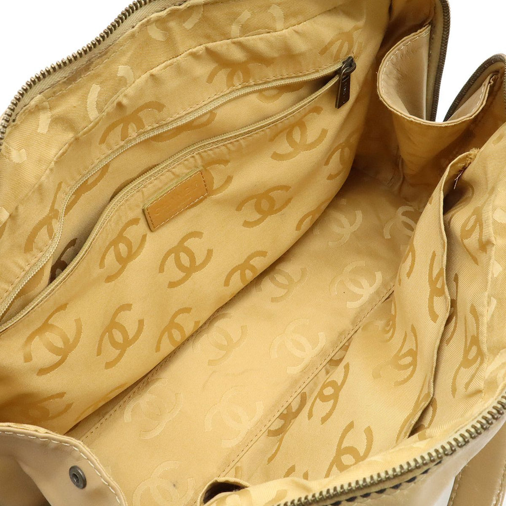 Chanel Wild Stitch Mini Boston Bag Leather Beige Gold Pouch Out of Stock — view 6