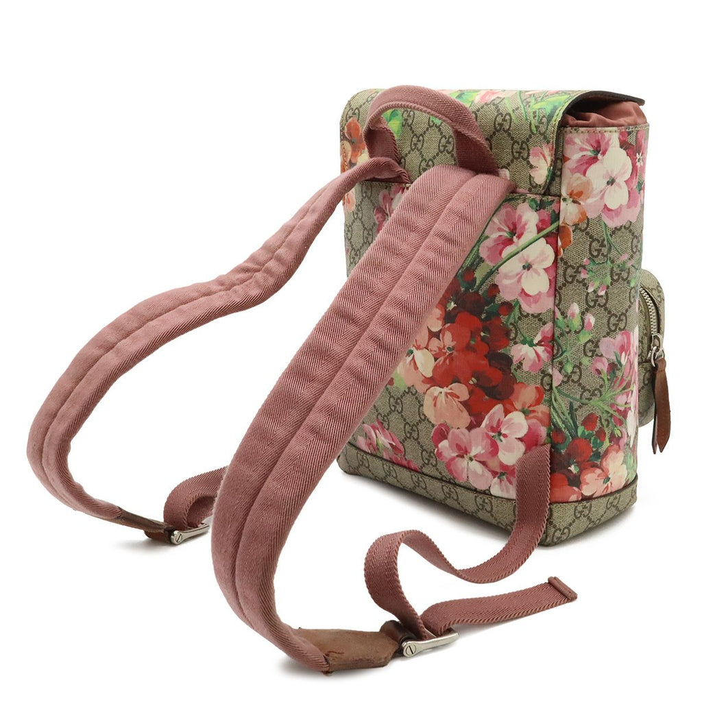 Gucci GG Blooms Supreme Backpack Flower Floral Pattern Beige Pink Multicolor — view 2