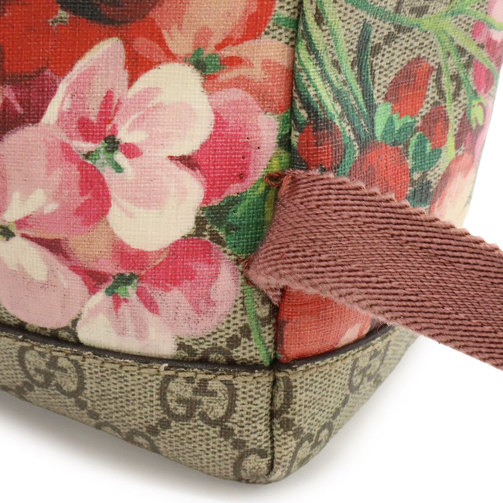 Gucci GG Blooms Supreme Backpack Flower Floral Pattern Beige Pink Multicolor — view 6