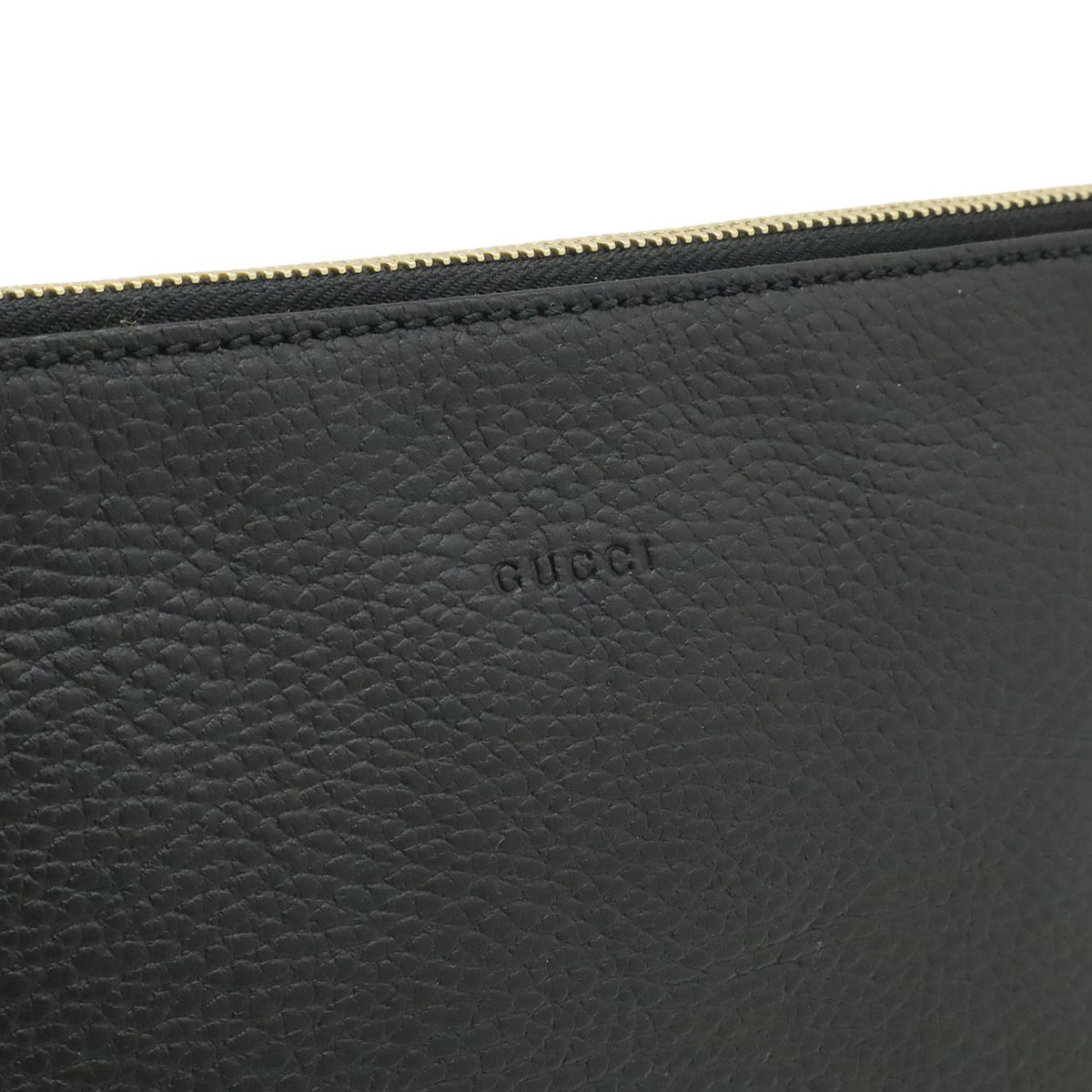Gucci Bamboo Tassel Clutch Pouch Depth Leather Black — view 8