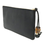 Gucci Bamboo Tassel Clutch Pouch Depth Leather Black — view 2